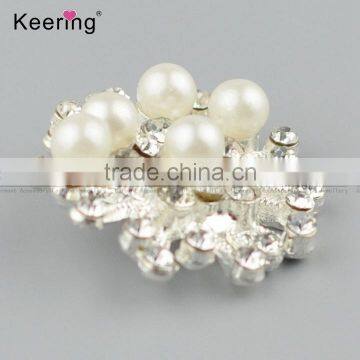Keering-made Vogue Custom Pearl Rhinestone Buttons for Garments WBK-1475 photo-4