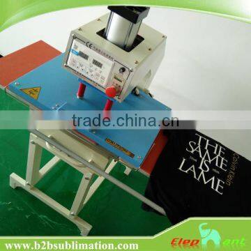 dual heat press machine pneumatic for t-shirt towel jersey