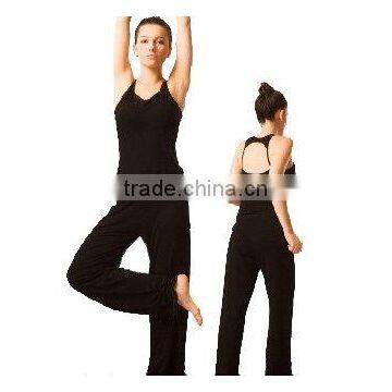 spandex pure color one piece soft yoga wear for training