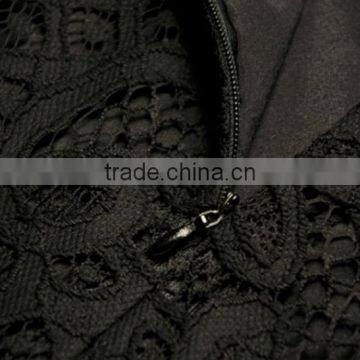 Ready Sale 2017 Girl Child Women Matching Dress Lace Hollow Out Long Sleeve Dresses photo-4