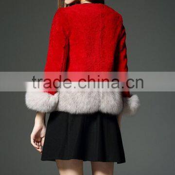 Intalian Style Winter Women Round Neck Noble Real Fox Fur Coats photo-4