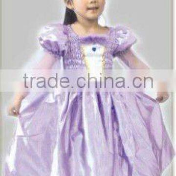 Purple lace Costume Dress for Girl with Headband hat party dress