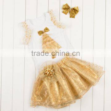 Latest Baby Kids Clothes Beautiful Children Fairy Skirts Wholesale Christmas Golden Childhood Tutu Set Bella Fairy photo-6
