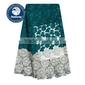 China Guipure Lace With Stones CP0146 Cord Water Souble Lace Fabric Chemical Cupion Lace photo-3