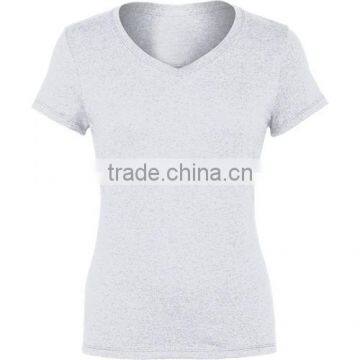 New Design Custom V-Neck Women t Shirt Printing photo-2
