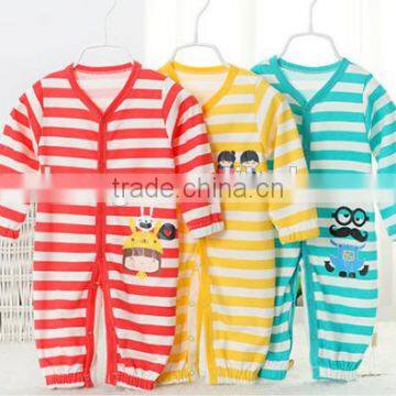 2016 Baby clothes 100% cotton baby romper long sleeve infants pyjamas import from china