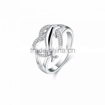 High Quality CZ Studded Silver Plated Animal Finger Ring