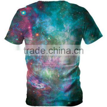Stylish Galactic T-Shirt Space Clothing Galaxy Art Sublimated T Shirt Festival Wear Soft 100% Polyester Full Sublimation Tees