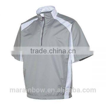 customized high quality wind breaker Golf Mens Water Repellent Golf Half Sleeve Windshirt