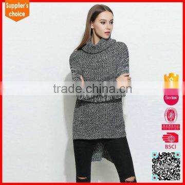 latest design winter long sleeves acrylic turtleneck sweaters for women