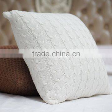 2015 cashmere cable knitting custom pillow