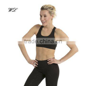 Wholesale women sexy custom blank plain fashionable sports training bra top