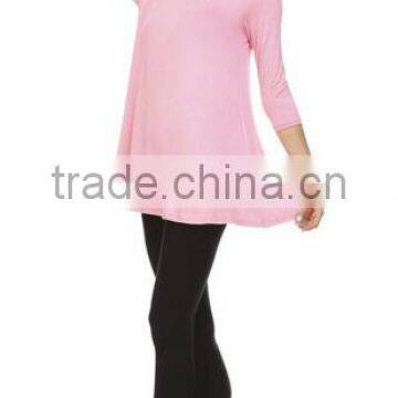 2016 Blouse and Shirt for Ladies Fashion Elbow Sleeve Tunic Blouse With Soft Flowy Drape photo-3