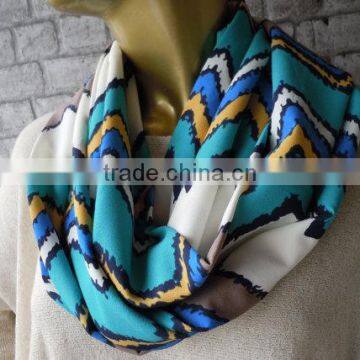 Chevron Infinity Scarf / Neckwarmer, Scarf Infinity, Loop Circle Scarf, Cowl Scarf,fashion Scarf photo-4