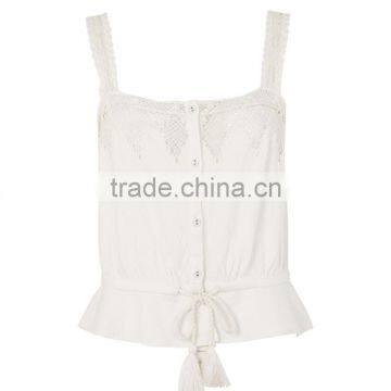 Wholesale European Style Crochet Sleeveless Ladies Camisole Tops 2017 photo-6
