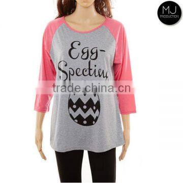 Wholesale Blouse Easter Raglan Tank Top Woman Clothing photo-2
