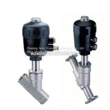 SS304 SS316 JZ5 Sanitary Stainless Steel Thread Angle Seat Valve