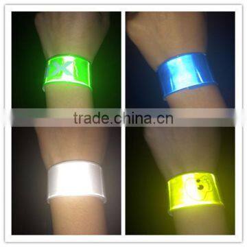 hi vis fluorescent armbands reflective slap wrap snapbands for safety