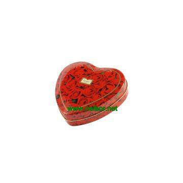 heart shape chocolate tin box