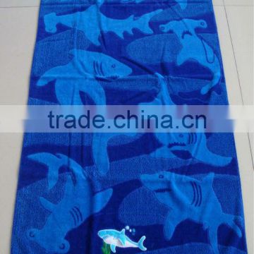 AZO free Cotton Jacquard with logo embroidery beach towel