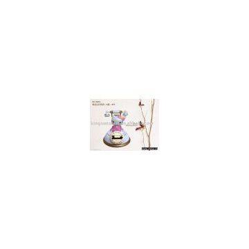 Solar telephone toys,flip flap solar plant green