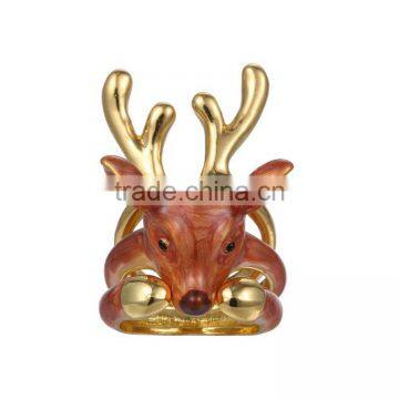 Christmas Antler Elk Deer Silver Knuckle Midi Ring 3 Pack photo-5