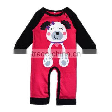 Beautiful cartoons boys long sleeve colorful baby rompers custom print