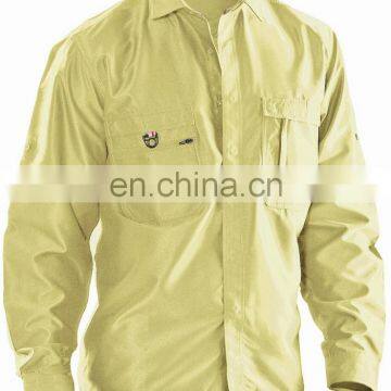 Star SG cotton long sleeve mens work shirt with embroidery logo
