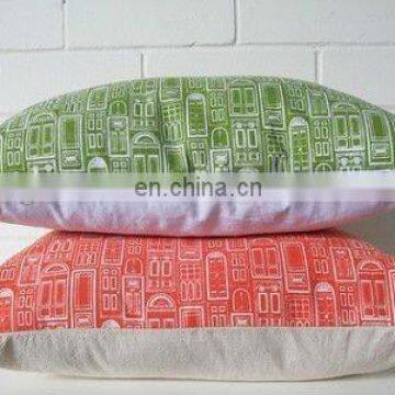 100% pure linen cushion cover with printing