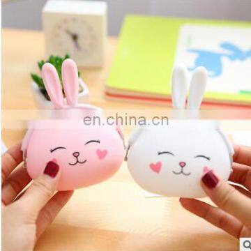 Cartoon Silicone Coin Wallet Korean Cute Rabbit Coin Purse Candy Color Packet Fashion Women Bags photo-3