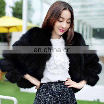 Top selling women shaggy winter fur coat 2017