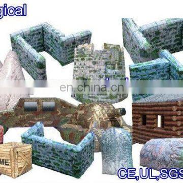commercial military air obstacle wall inflatable paintball arena
