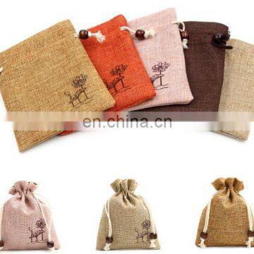 custom Cotton and linen simple Sachet with embroidery flower for sales