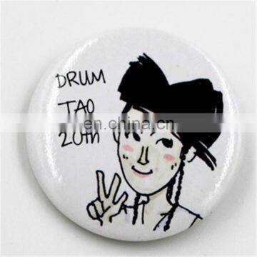 Custom Design Cloth Fabric Tin Button Badge,Factory Metal Button Graphic Art Featured Quality Craft Round,Profession Supplier photo-3