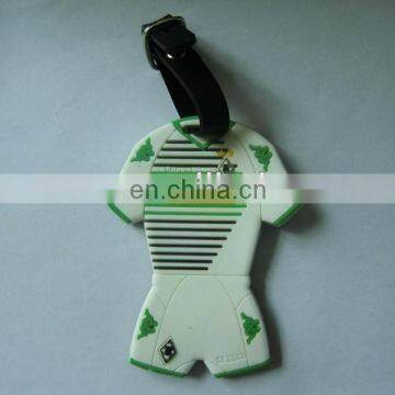 newest polo shirt shape silicone luggage tag