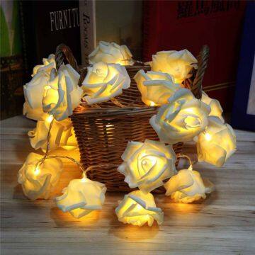 Battery operated Novelty Rose Flower Fairy String Lights 20LEDs 2M Fashion Holiday Lighting Wedding Party Christmas