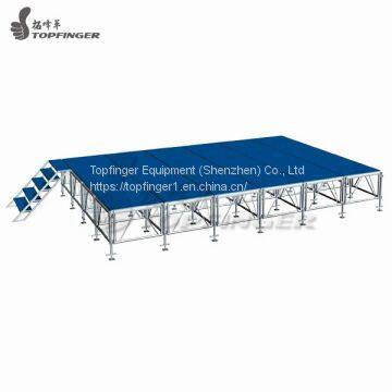 Indoor Wooden Platform Stage All Terrain Fold Out Lightweight Stage 4ftx8ft