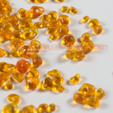 Shandong Zhuyuan Export Recycle Glass Bead Intermix 1-3mm3-6mm6-9mm Orange Yellow Aggregates Glass Bead photo-4