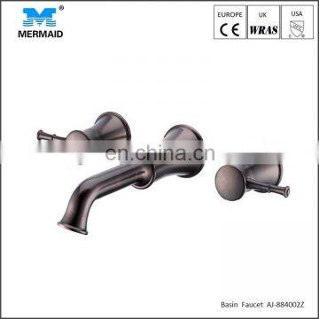 AoJie hot sale wall mounted bronze vintage faucet bathroom nsf faucet