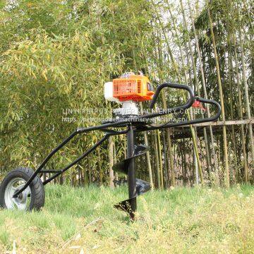 New Design Hand-held Earth Auger Folding Type Auger Single Wheel Ground Drill photo-5