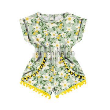 Girls Fashion Jumpsuit Custom Print Baby Romper