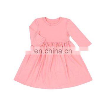 Beauty  Light Pink Kids Dresses For Girls O-Neck Comfortable  Baby Girl Dresses Summer Casual Wear