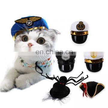 Cosplay Cat Hat Halloween Policeman Pirate Captain Sailor Dog Hat For Party