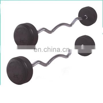 Fixed rubber curl barbell AP16