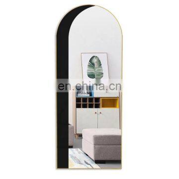 Cheap Metal Framed Arched Floor Stand Dressing Mirror