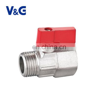 1/4" - 3/4" F-BSP x M-BSP Valogin 232 psi Nickel Plating Brass Mini Ball Valve