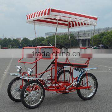 Two Seat Four Wheel Sightseeing Surrey Bike