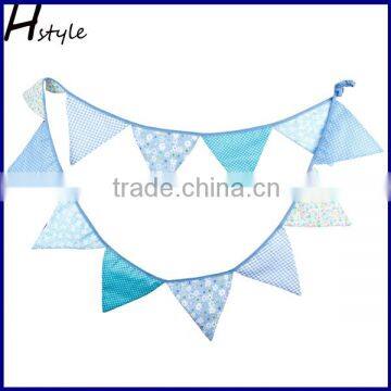 Blue Style Fabric Bunting Wedding Fete Country Floral Vintage Shabby Chic PL037