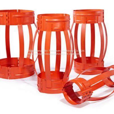 API Durability down hole heat treated pin type durability nested welded bow spring centralizer