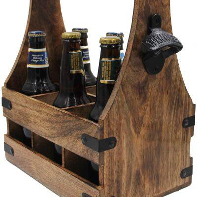6-Pack Beer Carrier With Metal Bottle Opener photo-2